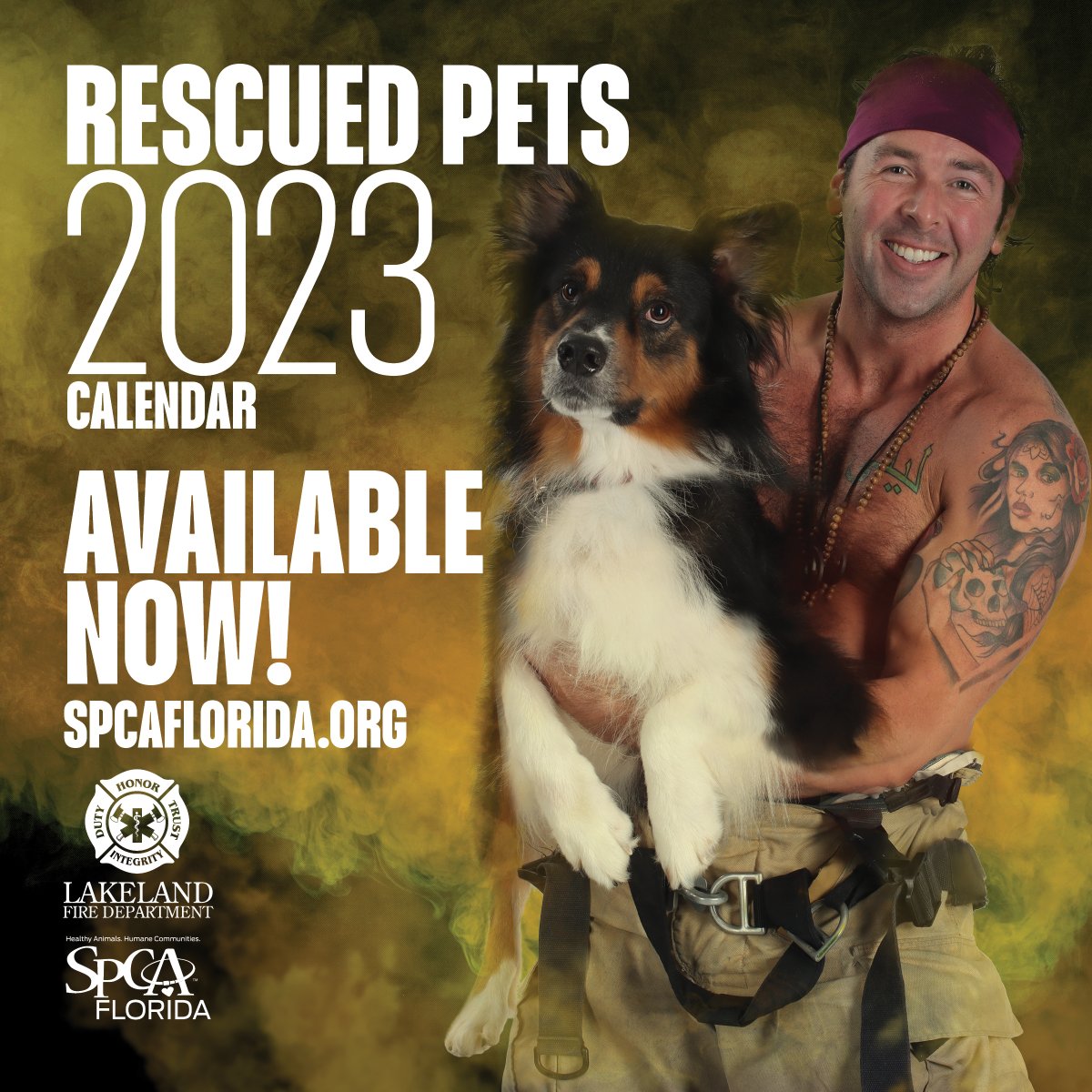 LakelandFD's tweet photo. #LFDMediaRelease | 2023 Lakeland Firefighter Calendar to Benefit SPCA Florida -- Available Now for Purchase! Read more at https://t.co/KtVIg0y6WA https://t.co/O2JAwam3jD