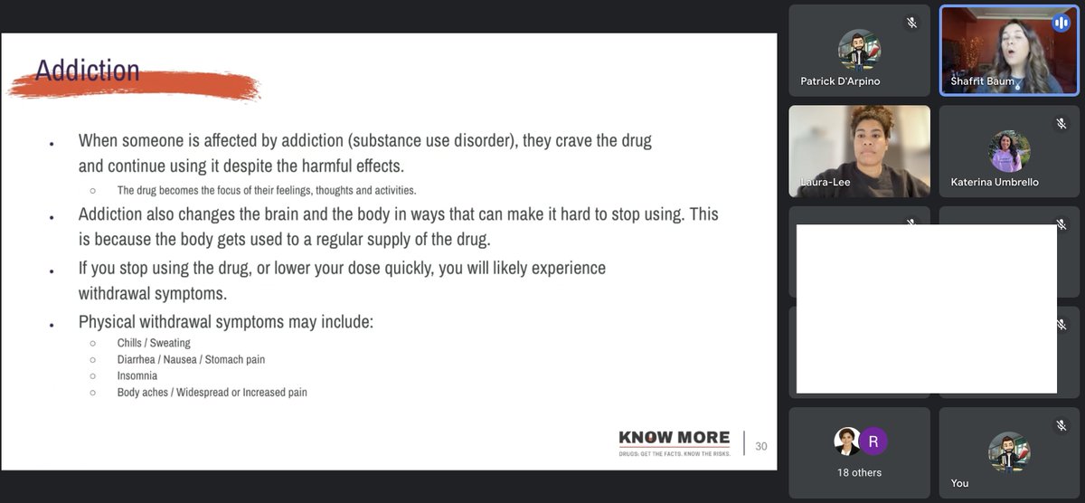 Teach4todayPD's tweet photo. Since the onset of the pandemic the opioids crisis has been at an all time high.This is why presentations such as Know More by Health Canada are so valuable. Lets remove the stigma surrounding those who are suffering and instead let's find help! @YCDSB @StTeresaC_YCDSB @YCDSB_MH https://t.co/m2mOW6OWRS