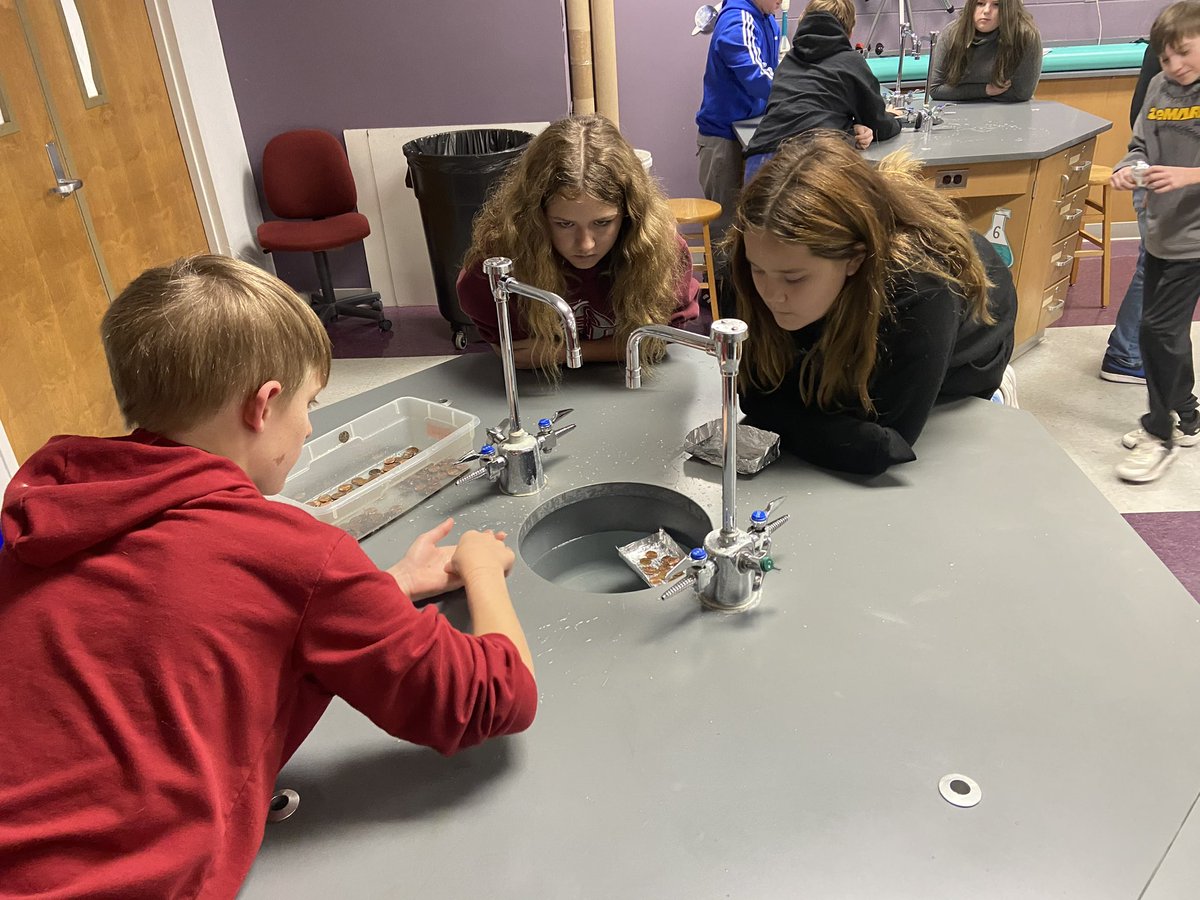 KCS_Sevier's tweet photo. 6th Grade CSDiscovery Students testing their aluminum boats. The goal is to see how many pennies each aluminum boat they created can hold. #KCScodes @codeorg @KCS_STREAM https://t.co/WFqaWcUBeb