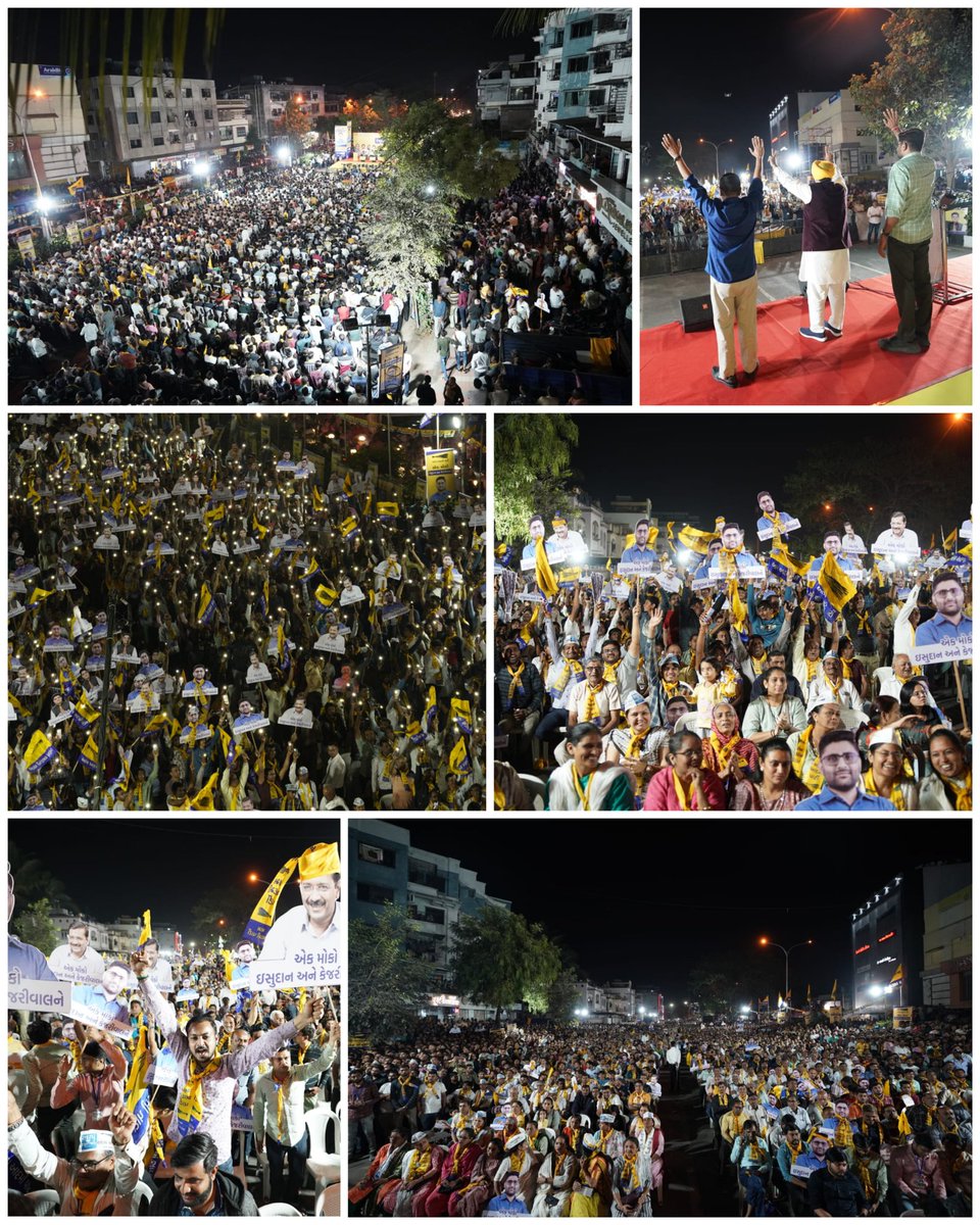AamAadmiParty's tweet photo. परिवर्तन के लिए देर रात अंधेरे में भी जाग रहा गुजरात-

"एक सुनहरे भविष्य की उम्मीद में" #OnlyAAP https://t.co/2z6PwLIMU8