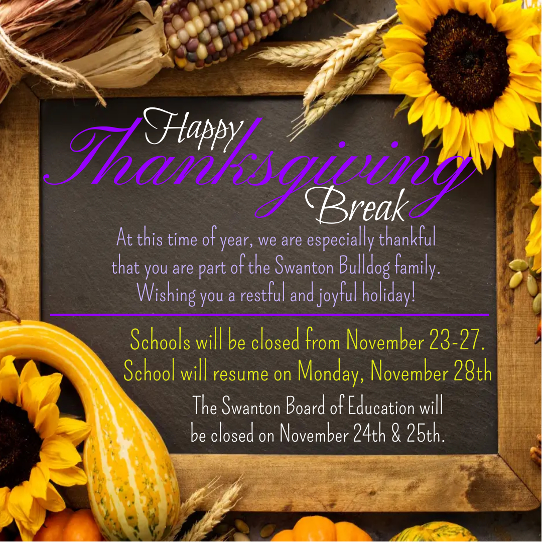 Thanksgiving Break psqr.io/Z2Q1_Q625c via <a href="/ParentSquare/">ParentSquare</a>