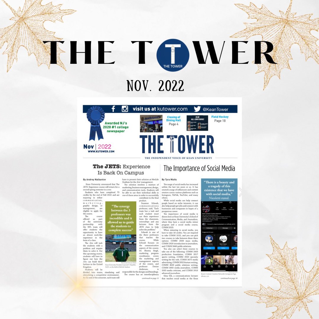 Now live! Our November issue! Visit our website at kutower.com to read the latest! 🗞️