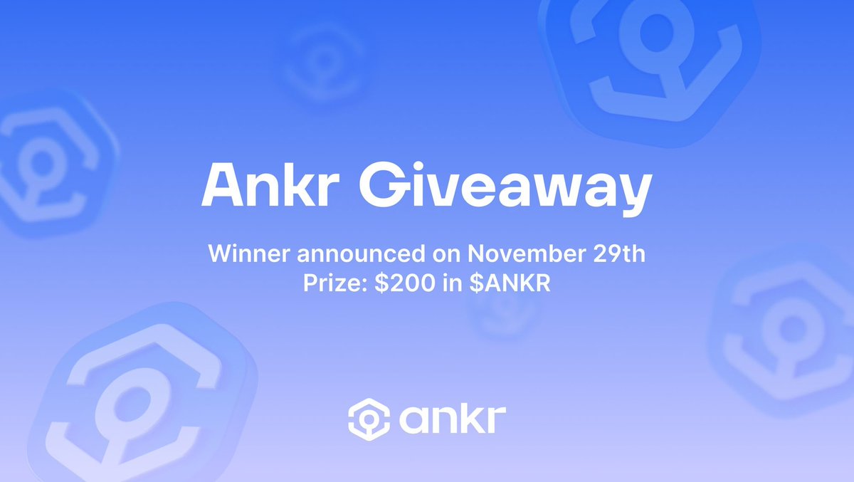 📸 Ankr Instagram Giveaway!

Complete all the rules for a chance to win $200 in $ANKR 👀

📋 Rules: 

👉 Follow instagram.com/ankr/ and comment your handle below
👉 Follow <a href="/ankr/">Ankr</a> on Twitter
👉 RT this post

📅 Winner announced: November 29th 

🔗: gleam.io/competitions/c….