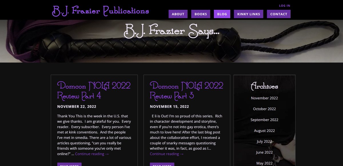 xxxBJFrazier's tweet photo. New Blog Post!
~ Thank You!
~ Ebook Questions
~ My 200th and 201st Reviews!
~ Wish List
~ Domcon Review Part 4
~ Dynamics of a BDSM Scene Class
~ Interview with Mistress Mia @BitchPuddin30
~ Cute Story @vark_co
https://t.co/lP6kwKZuUU
#Femdom #Erotica #BlogPost #DomconNOLA https://t.co/S8PVmmOe6V