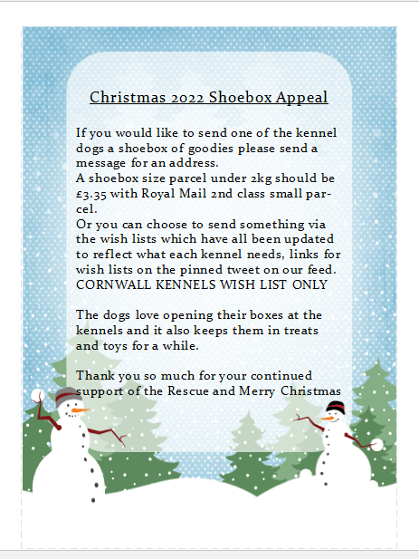 gsrescueelite's tweet photo. 🎁2022 Shoe Box Appeal 🎁
If you would like to send a box/gift not on the Wish List to any of the #dogs please send a DM for an address, Wish Lists all updated and on our pinned tweet, Thank you all in advance 
#Christmas #GermanShepherd #CharityTuesday #tuesdayvibe https://t.co/Eccqcspu8V