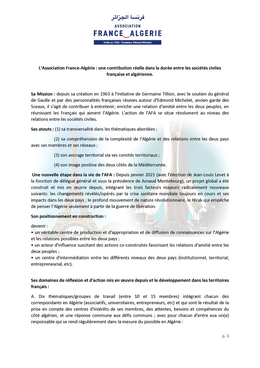AssociationFra3's tweet photo. L’Association France-Algérie : une contribution réelle dans la durée entre les sociétés civiles française et algérienne.

https://t.co/iSZxQDXCBJ https://t.co/bVFGRbNVJj