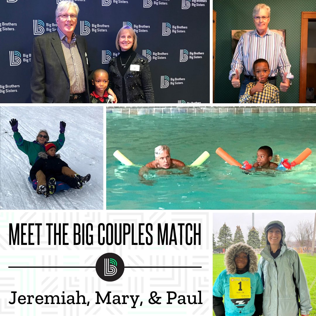 Jeremiah, Mary, &amp; Paul are matched in the #BBBSMI #BigCouples program. In this program, 2 people #mentor a young person together for at least 2 hours, 2x/month. 

Learn more about what the last 4 years have been like for this trio on our blog: thinkbigtoday.org/meet-the-big-c…