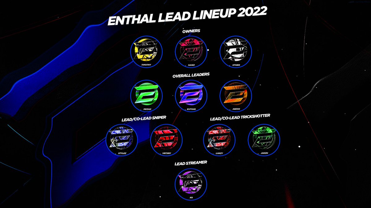 EnthalHQ's tweet photo. Enthal Lead Lineup 2022 https://t.co/29Eph3r5Zp