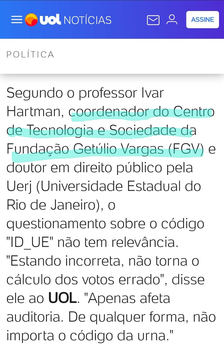 profpaulamarisa's tweet photo. O especialiste da FGV disse que a flha apontada pelo PL não altera o resultado da eleição https://t.co/A34tb1Vkkv