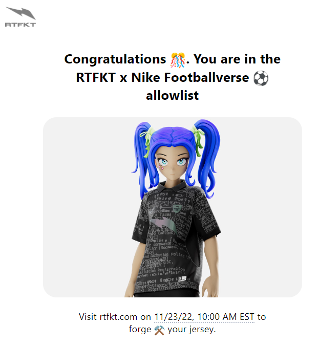 lets goooo <a href="/RTFKT/">RTFKT</a> <a href="/Nike/">Nike</a> 

blue lock, here i come.