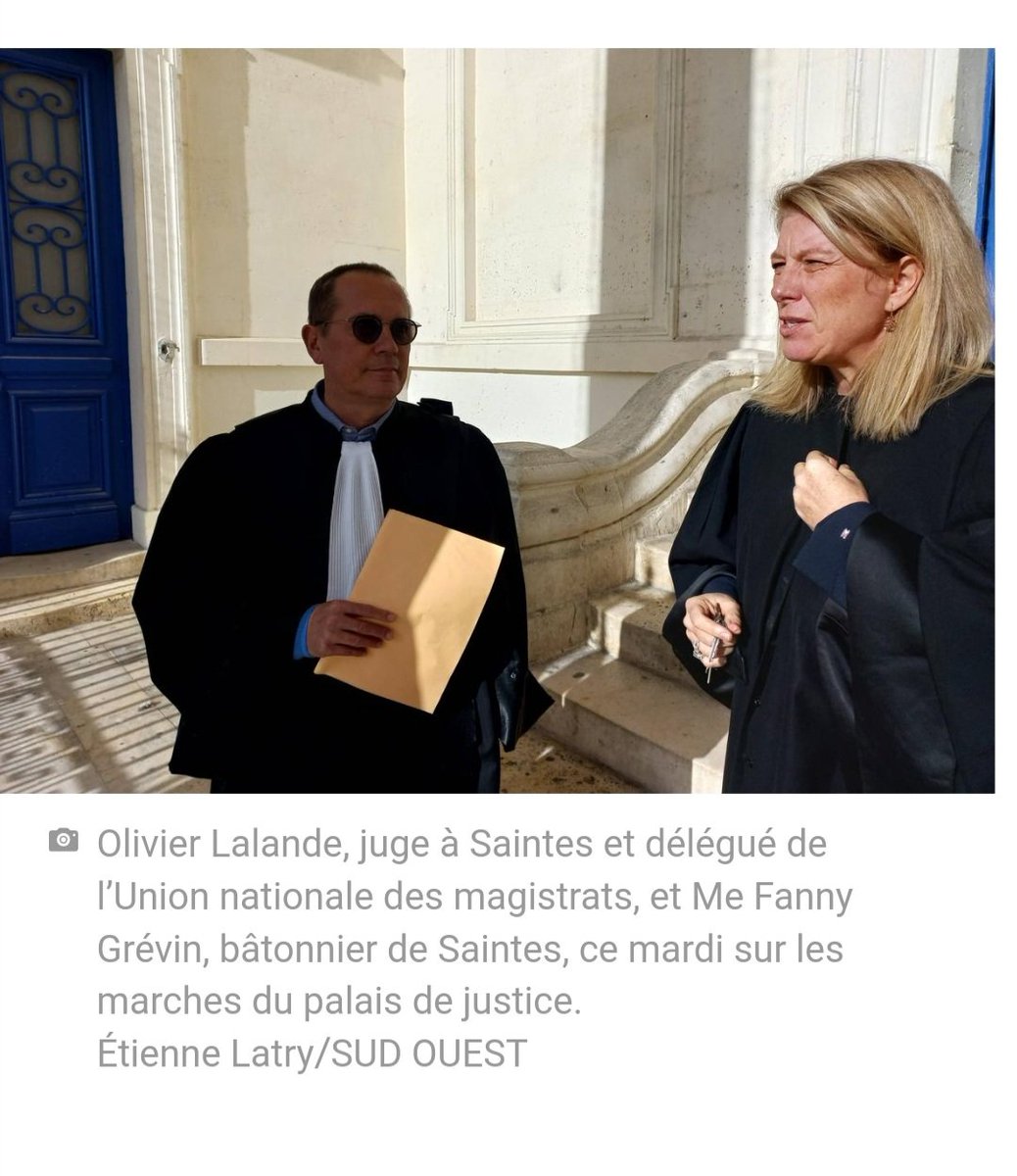 Les avocats du Barreau de Saintes se sont joints aux magistrats et greffiers pour dénoncer le manque de moyens de la justice.
<a href="/cnb/">cnb</a> <a href="/Conf_Batonniers/">ConférenceBâtonniers</a> #JusticeMalade