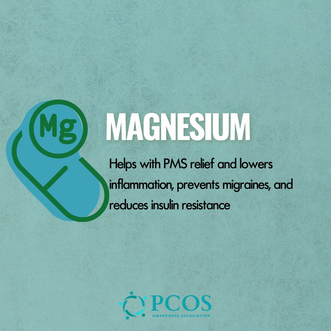 PCOSAA's tweet photo. Here supplements that help PCOS symptoms and have great benefits. Have you tried any of these? (2/2)
#PCOSsupport #PCOSsupplements https://t.co/LHzyStjW33