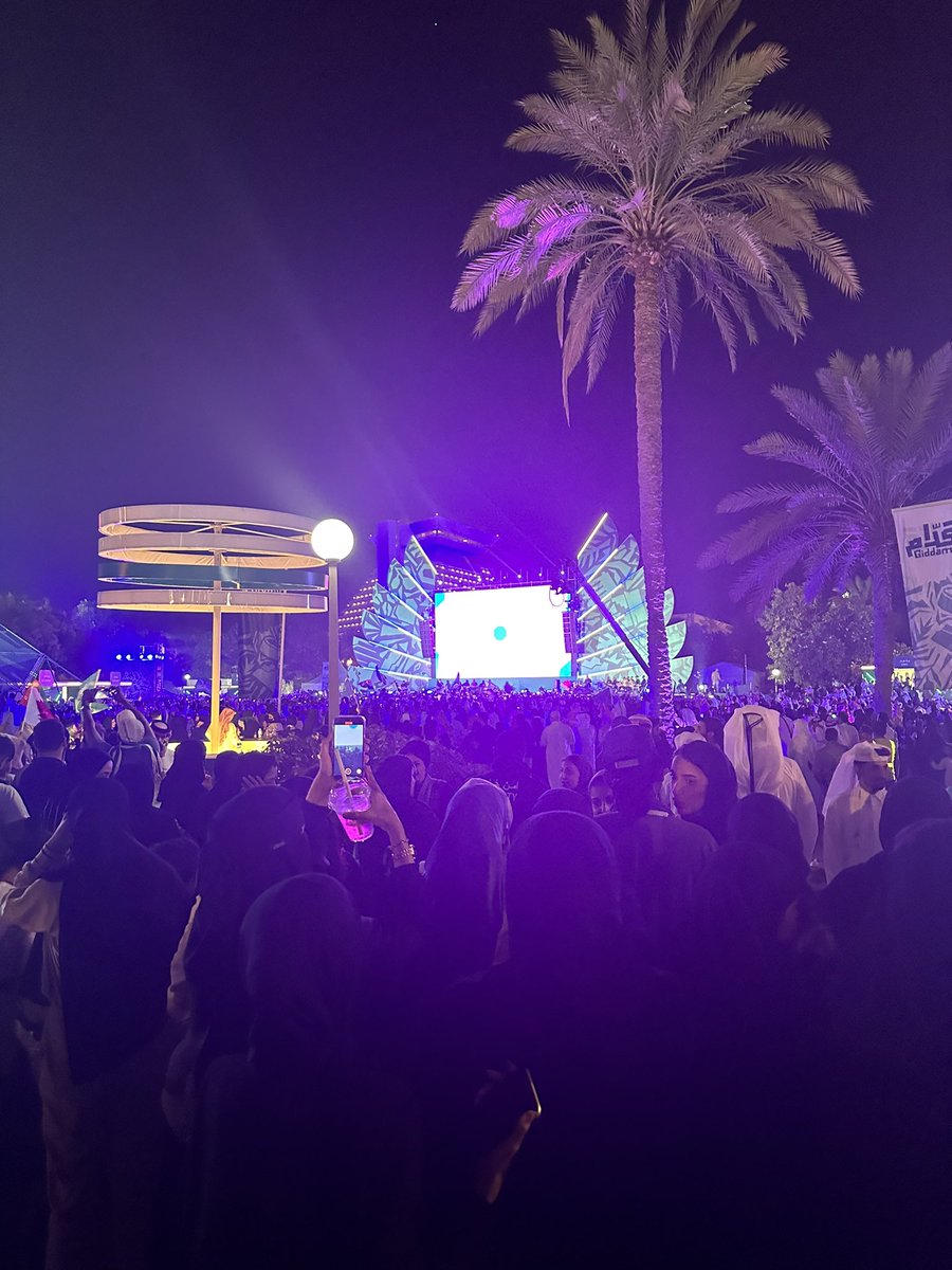 Pretty loud next to our live point in Doha this evening with the Saudi fan park in full swing. #ARGKSA #Qatar2022 #FIFAWorldCup