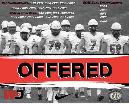 TrybusTanner's tweet photo. Blessed to receive an offer from Washington &amp; Jefferson! @WJFootball @Coach_Sirianni @CoachGlosek @CH_Highlanders https://t.co/IODnMmDsPW