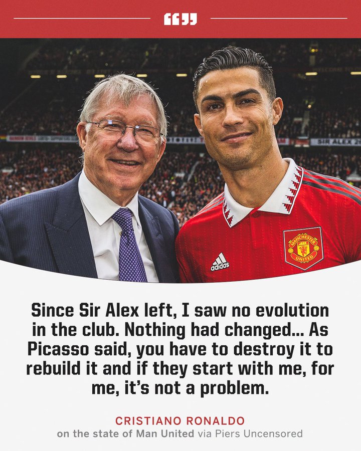 The words United fans should be using are 'Thank you, Cristiano.'