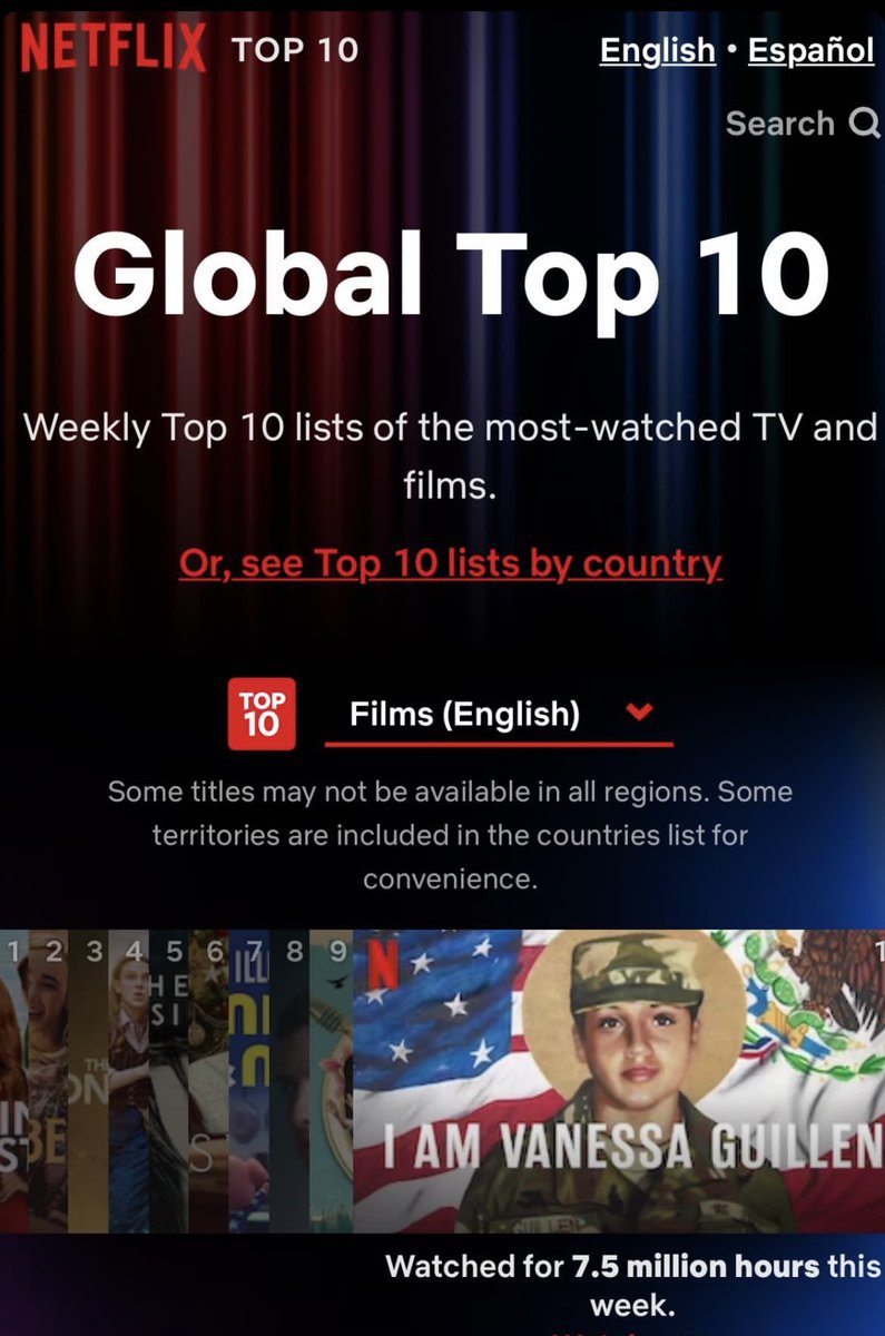 mguilen_'s tweet photo. “I am Vanessa Guillen- Netflix Film is Top 10 Globally.
With 8+ Million Hours of Streaming in 4 Days only.” I’m speechless. I’m in tears. @vguillen_30 ❤️ rest in heavenly peace sister. Thank you Natalie, Lupe. @WhistleblowerLF @itslupeguillen could’ve never done it without y’all. https://t.co/MfbNzoencs