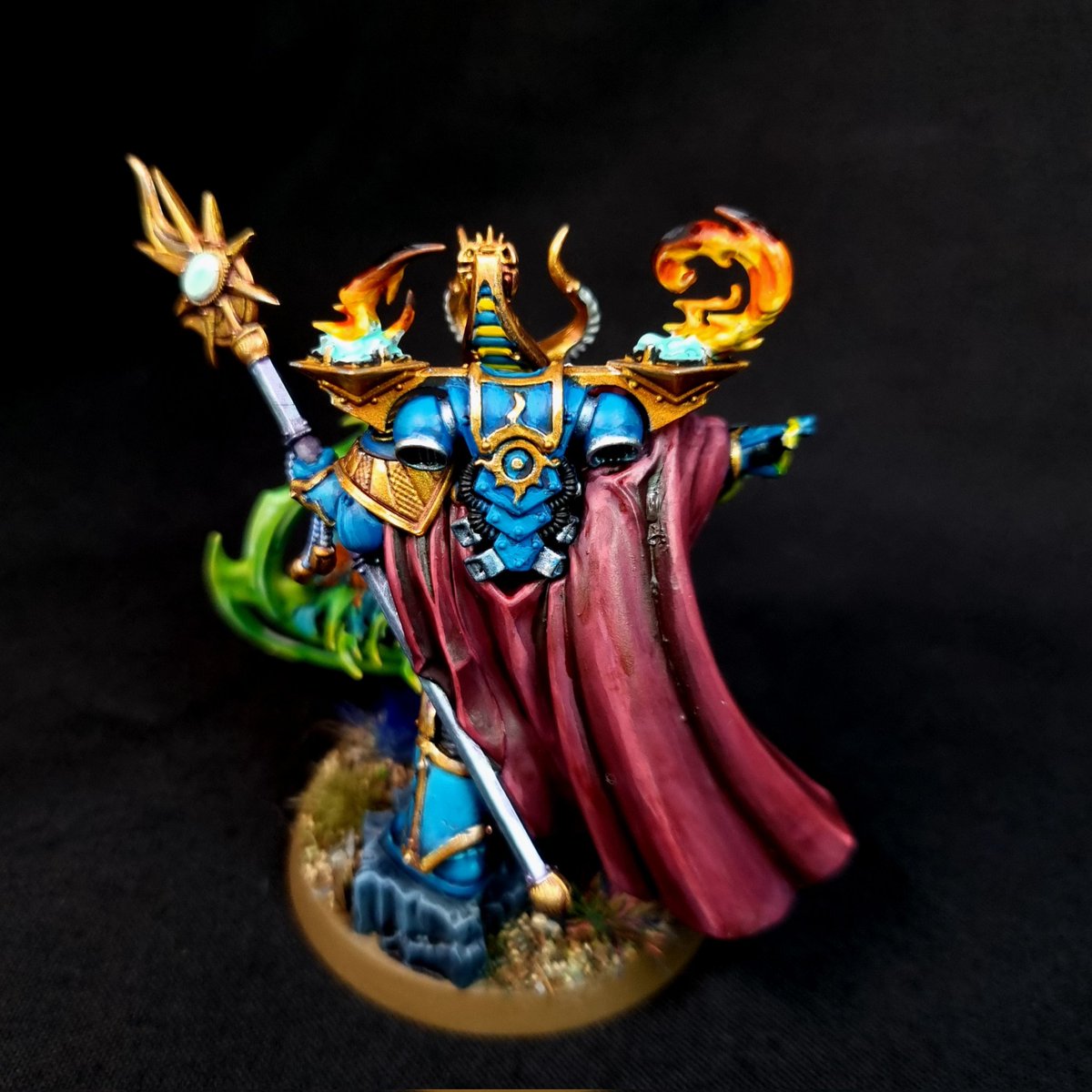 greypaladinart's tweet photo. #ThousandSons #InfernalMaster completed! #PaintingWarhammer #WarhammerCommunity #warhammer40k #chaosspacemarines https://t.co/UkR0Ej07M0