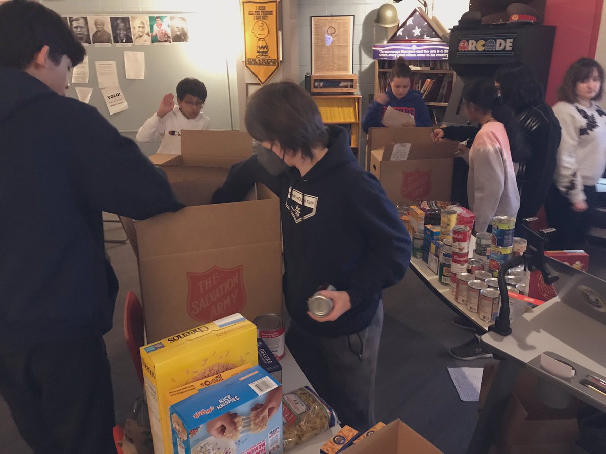 Another out of the park home run for our WEB leaders today!  <a href="/bpbroncos/">Boulan Park</a> students donated and packed 94 boxes of food for the local food pantry. Each box feeds a family this holiday season. We had to take multiple trips to drop it all off. So proud of our Broncos!