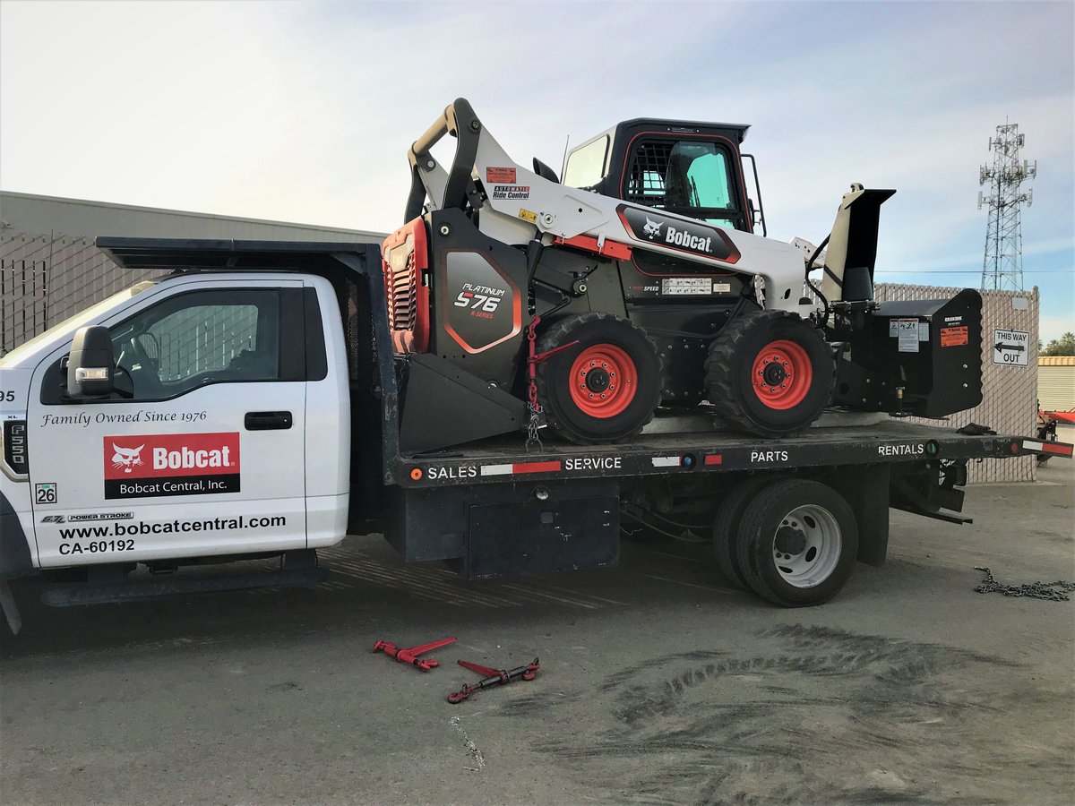 bobcat_inc's tweet photo. Did someone say Platinum?! 👀⭐

You heard that right!! We had a special delivery today for our amazing customer at Fox Security. They ordered a limited-edition Platinum S76 Skid-Steer Loader fully loaded. https://t.co/b0iJKG9PtB