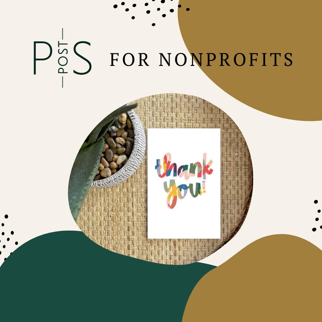 pspostco's tweet image. With PS Post, you can thank donors of event attendees, celebrate impact, or connect more deeply with your community with a card-sending service that is personal, yet efficient. 

The process is simple:
1️⃣ Choose a card from our website, or get a custom design
2️⃣ Add you