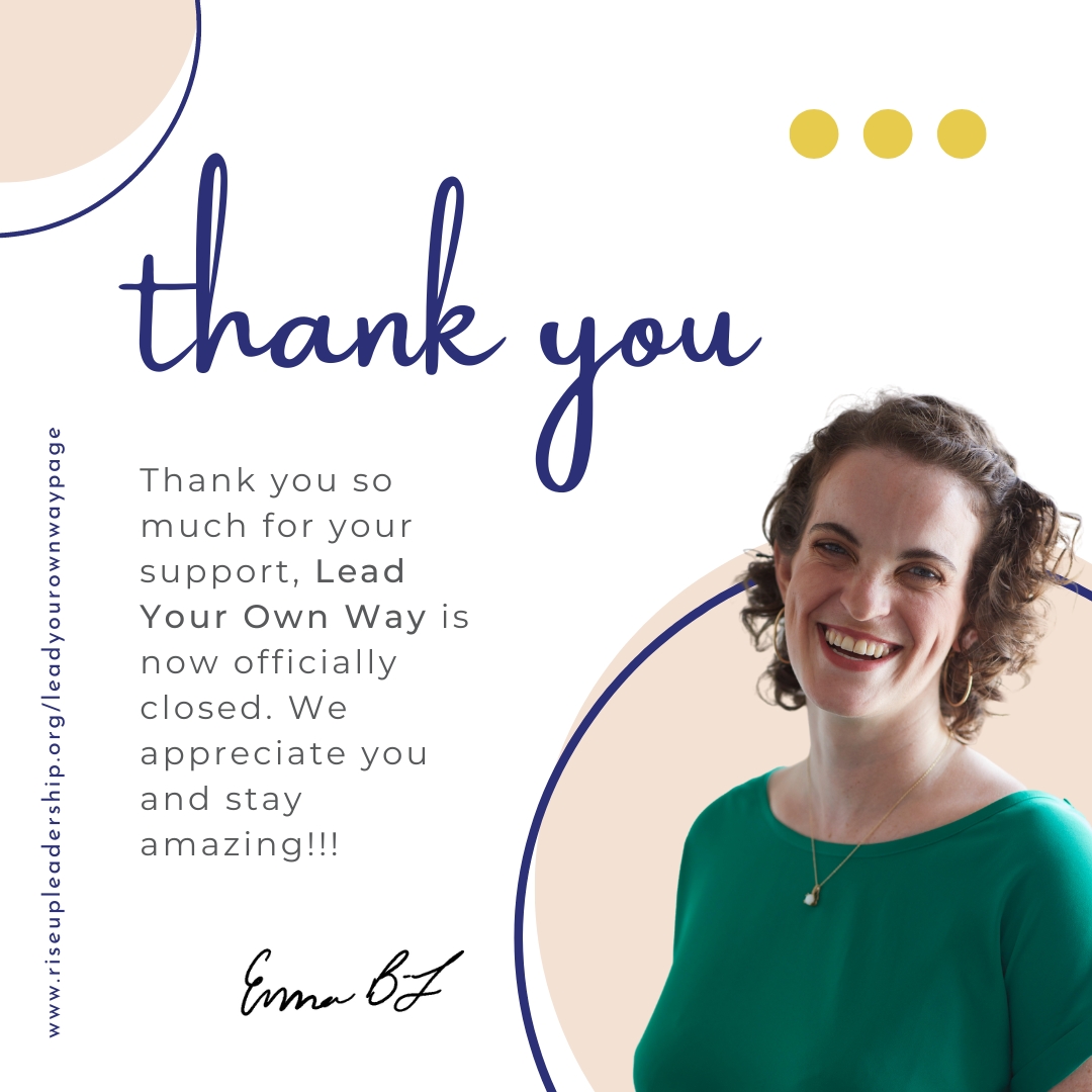 Ahhhh, wow. #LeadYourOwnWay is now closed and my cup is so full! 😊I want to thank each of you… for supporting LYOW and me, for spreading the word, and for simply being you. 💗 #Riseupleadership #Speakwithconfidence #techtwitter #investinyourself #mindset #womenintech