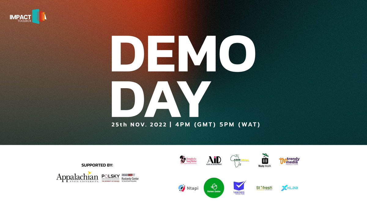 ahaneku_'s tweet image. Join us at the #YID fellowship Demo day, where I will be pitching Ntapi, Inc. and about our social impact strategyfor our users.

@impacttoolbox
@ntapi_
#ntapi