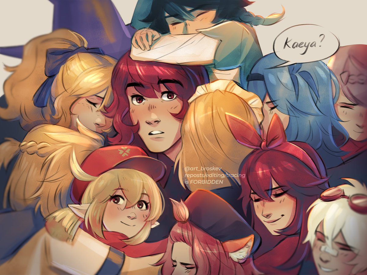 art_broskev's tweet photo. the hug can only be complete if diluc's brother is there!! https://t.co/ea1IMGxSHr