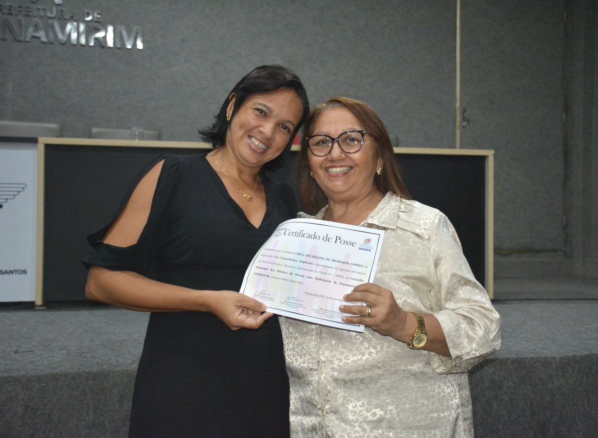 taveirarn's tweet photo. Cerimônia de posse aos novos membros do Conselho da Pessoa com Deficiência. Parabéns a todos que promovem a defesa dos interesses dos portadores de deficiência através do controle e da fiscalização das ações, dos programas e das políticas públicas.

#PrefeitoTaveira #Parnamirim https://t.co/YfLR9TOewE