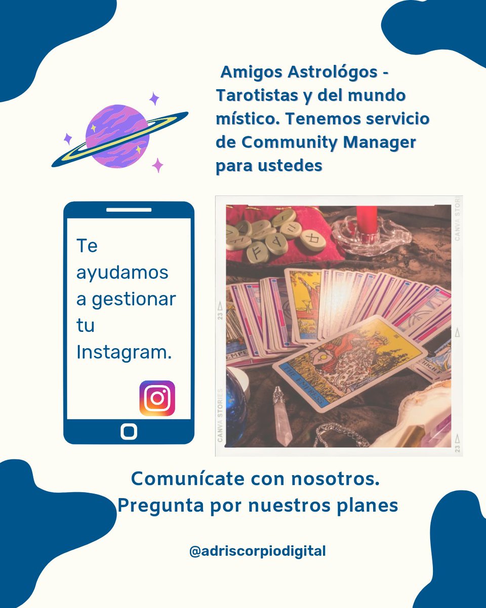 CelebrityDig_'s tweet photo. Servicios de #CommunityManager  #AdriscorpioDigital @roccoremo @pontenorbita @Enriquetabruni  #astrologia #tarot https://t.co/PH19Lu2VU8