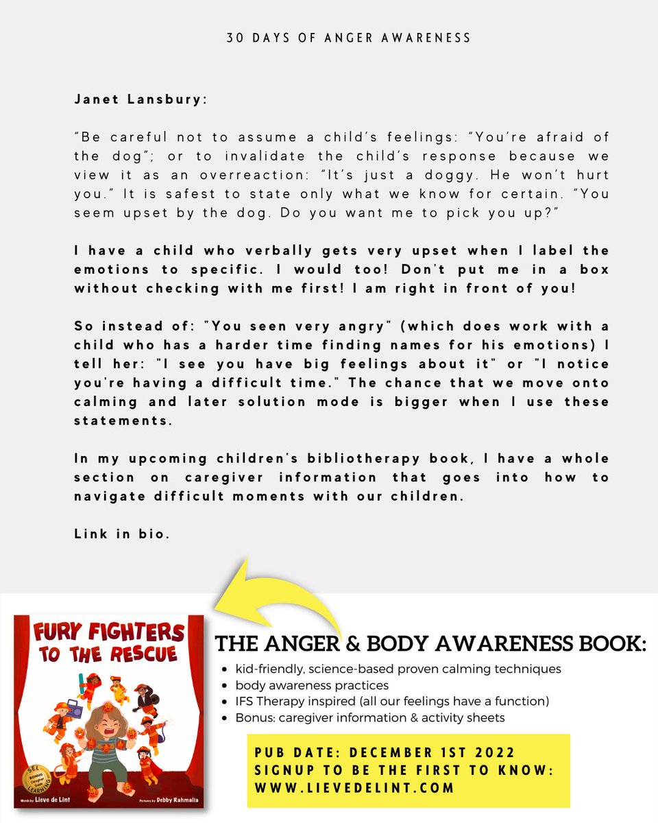 LievedeLint's tweet photo. I'll be tweeting about anger for my upcoming #bibliotherapy #childrensbook. 

Be the first to know: https://t.co/VadUbMXKRs
Want to get a free ebook? Be part of my #betareaders! Leave a comment <3

#writerscommunity #kidlit #angermanagement #janetlansbury @janetlansbury https://t.co/KjSGNjKaMo