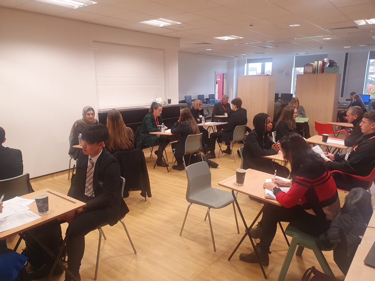 MrsSCheshire's tweet photo. Day 1 of mock interviews today - Year 11 you smashed it. So proud of every pupil today - nervous smiles coming in - massive positive smiles leaving. Comments from volunteers amazing. Day 2 tomorrow! #inspire #educate #tomorrowsworkforce #futureleaders #proudteacher @SABSalford https://t.co/lQWkr6n27X