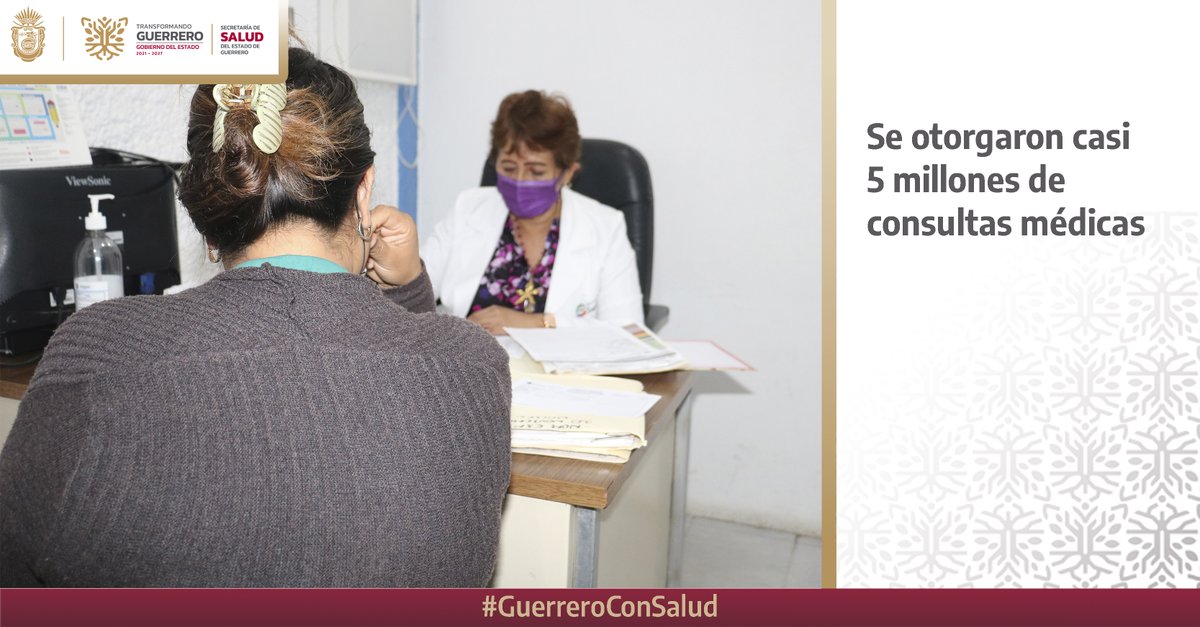 Tras la pandemia, se redoblaron esfuerzos por la salud de la población guerrerense, otorgando 4 millones 916 mil 387 consultas de medicina general a nivel sectorial. #GuerreroConSalud