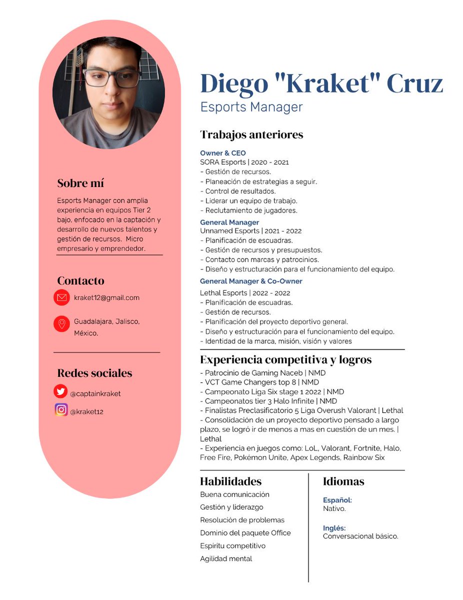 Y bueno, aquí vamos de nuevo...
Sigo trabajando y dando continuidad al proyecto con los chicos de <a href="/TheRemixGG/">Master picks</a>, pero estoy abierto a recibir ofertas, busco un equipo que me permita dar el salto y consolidar mi carrera.

Rt , ❤️ y V's se aprecian mucho.