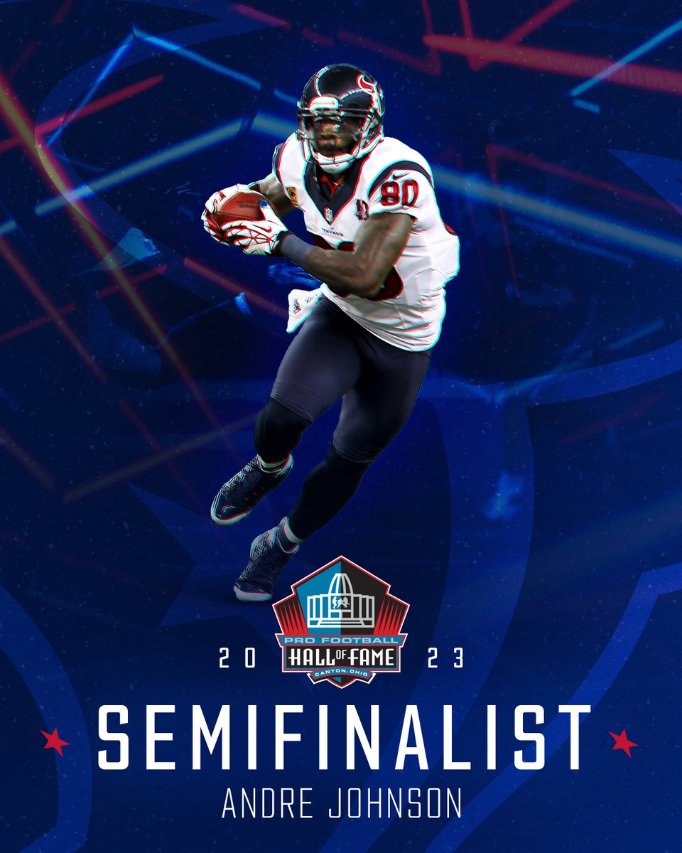 HoustonTexans's tweet photo. Andre Johnson belongs in the Hall of Fame. That's the tweet. https://t.co/0zGLvkPfra