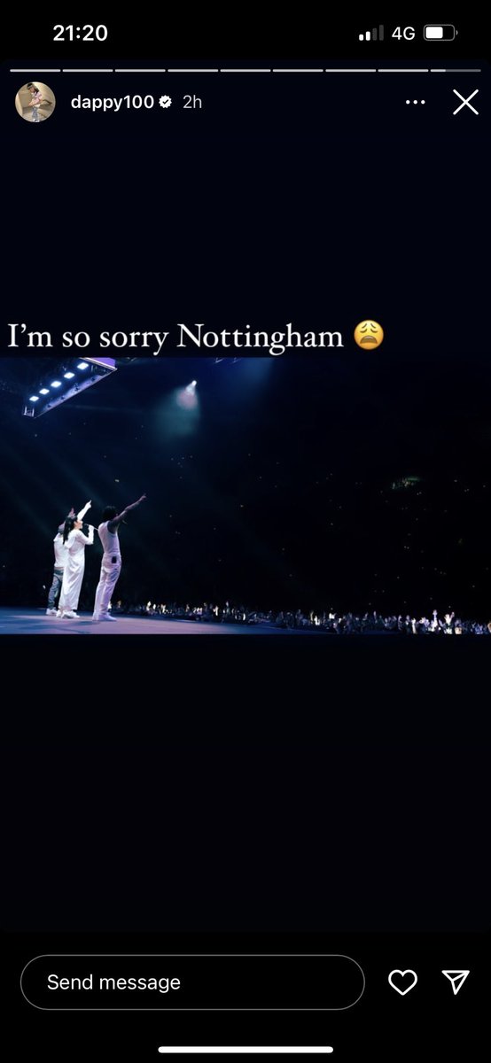 darcieekate's tweet photo. @ndubz LIES!! Dappy said ‘sorry nottingham’ 2 hours prior to cancelling so you did not cancel at the very last minute at all! https://t.co/BR9rJO5arz