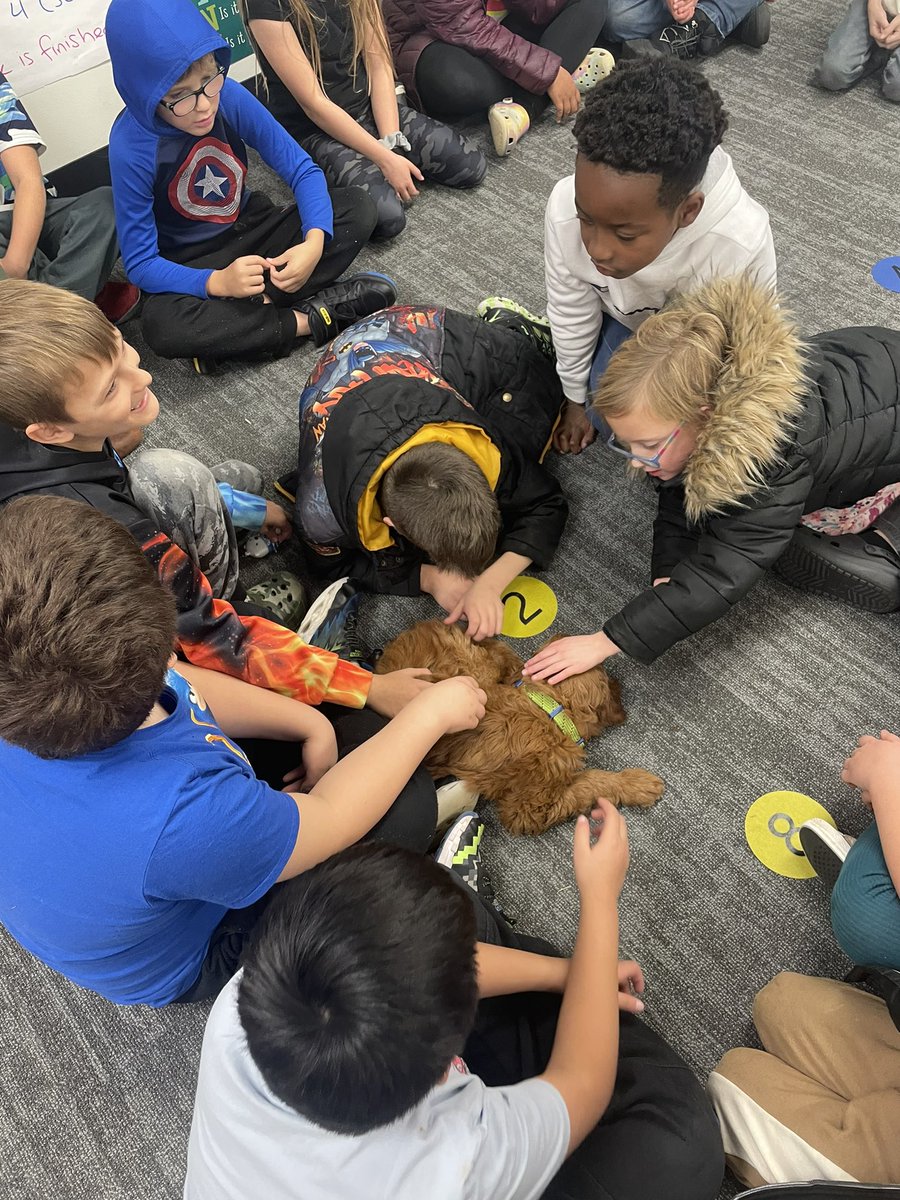 It was so great to meet the newest member of Simonds Elementary today. Nova Star is adorable and brought so much joy to the students! <a href="/LamphereSchools/">Lamphere Schools</a> #wearelamphere <a href="/SimondSuperstar/">Simonds Superstars |The Lamphere Schools</a>
