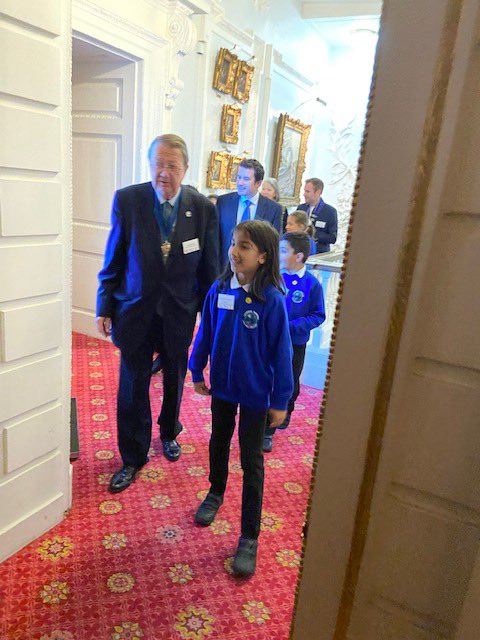 LMAppeal's tweet photo. @Place2Be Students from Chalkhill Primary School greeting our guests at tonight’s #impactreception as well as grabbing a photo moment with @citylordmayor https://t.co/ovr8LkcYmw