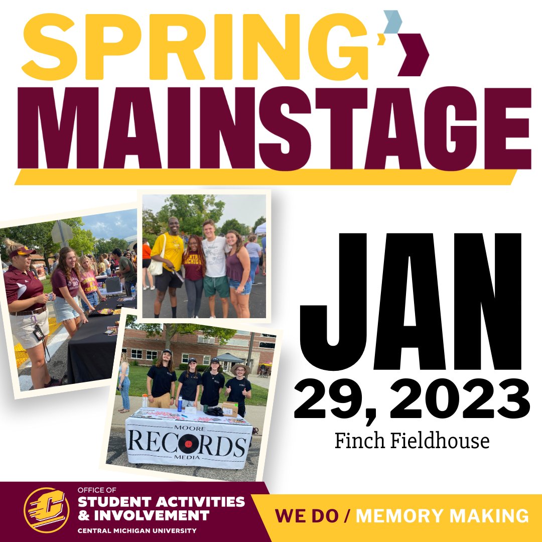 CMUActivities's tweet image. SAVE THE DATE! 😱

Spring MainStage will take place on January 29th in Finch Fieldhouse. Stay tuned for more details.

RSO table registration for Spring MainStage is open now! There are only 120 spots so make sure to sign up quick using the link in our bio! #LifeAtCentral