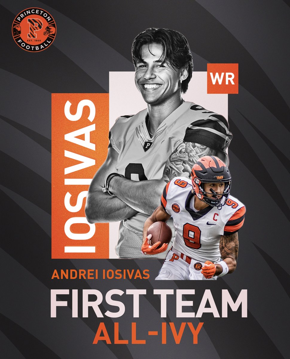 PrincetonFTBL's tweet photo. 16 All-Ivy selections!

Here's our seven First-Team honorees ... ⬇️

#JUICE24 🍊🥤

@Henbyrd | @Dylan_Classi | @AndreiIosivas | Matthew Jester https://t.co/Xzi2IzWymN