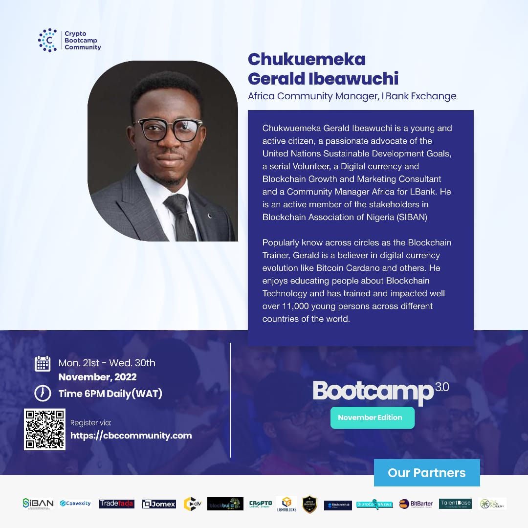 kesterbils's tweet photo. If you're not in here you're missing a lot, our speakers are dropping massive value. It's not too late to register for #Bootcamp3 to get the right training/skills to build professionalism to work and earn in the crypto space.
Register with the link below.
https://t.co/OYP8UiFwnG https://t.co/W0ilNYmdMM