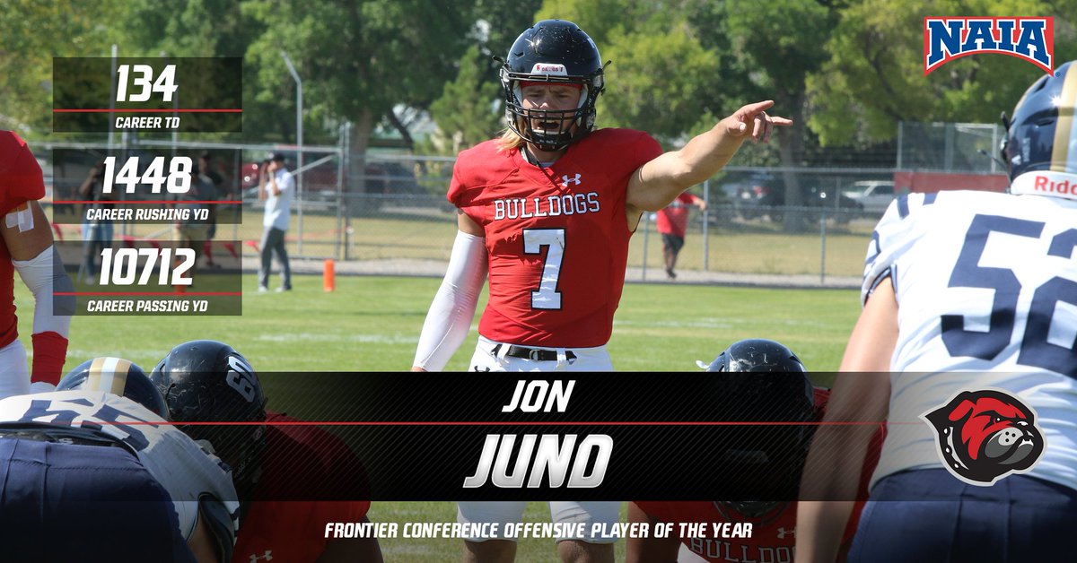 UMW_Football's tweet photo. Congratulations to Jon Jund being named 2022 Frontier Conference Offensive Player of the Year
@jon_siete https://t.co/1Au3xdY3tY
