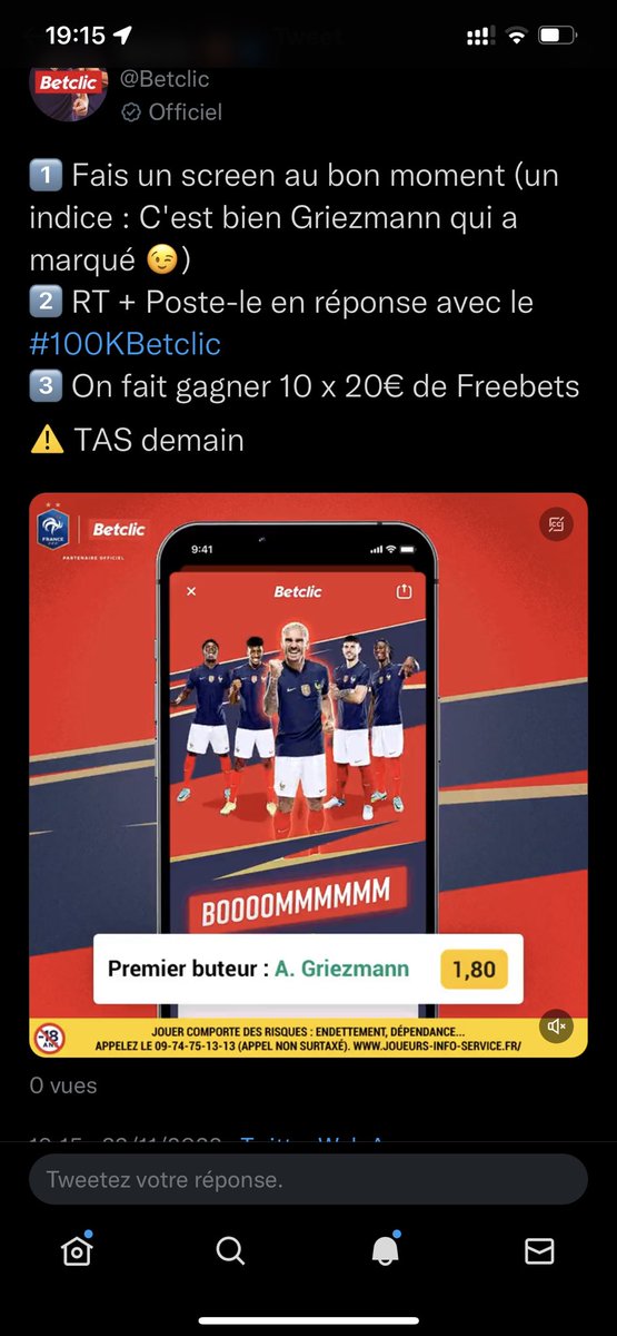lesim22's tweet photo. #100KBetclic https://t.co/XWnke7wEiX