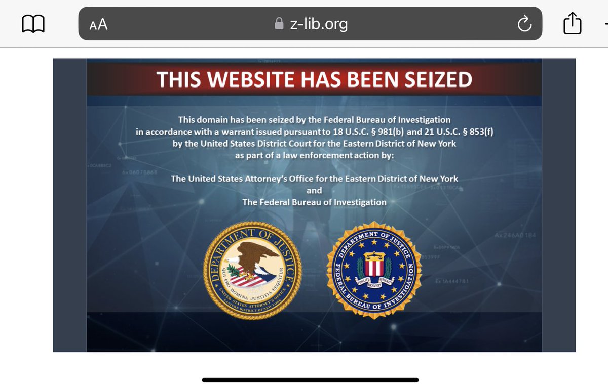 ADPRec's tweet photo. #Zlibrary ha sido bloqueado a nivel mundial por el FBI y fueron capturados en #Argentina dos de sus activistas. 
El contenido sigue disponible si accedes por @torproject. 

📚PERMITIR ACCESO AL CONOCIMIENTO NO ES UN DELITO https://t.co/myj1wfWKFt