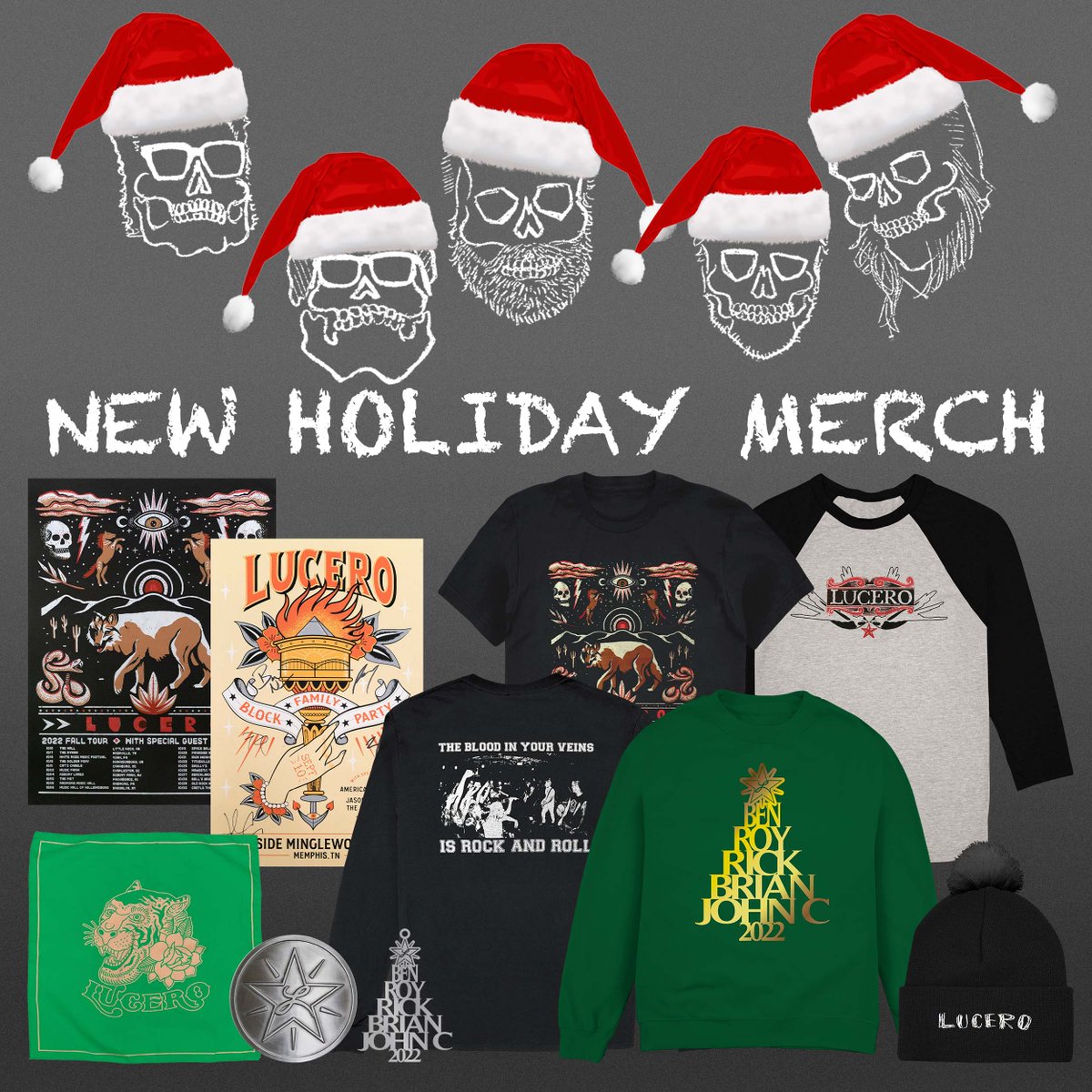 luceromusic's tweet image. In honor of the 20th anniversary of "Tennessee" we've re-pressed (&amp;amp; remastered!) the album for vinyl! Plus we've brought back a classic t-shirt design &amp;amp; put new holiday merch up in our webstore! 
Happy holidays y'all 🎄🎁❄️
lucero.merchtable.com