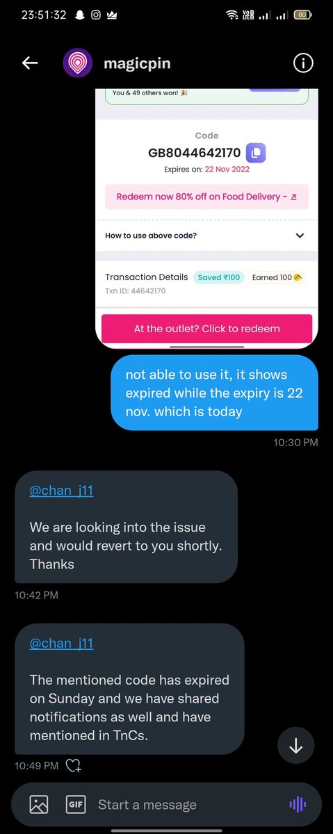 chan_j11's tweet photo. clearly mentioned expiry date and they are unable to read it @CareMagicpin https://t.co/KwzR07l40m