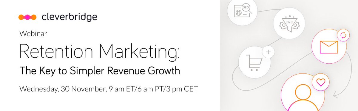Retention marketing is the key to revenue growth, but only 18% of businesses leverage it. Get a competitive edge and join us as we discuss successful B2B retention marketing programs, success stories, and how Cleverbridge can make it easy. Register today! hubs.la/Q01sZKP40