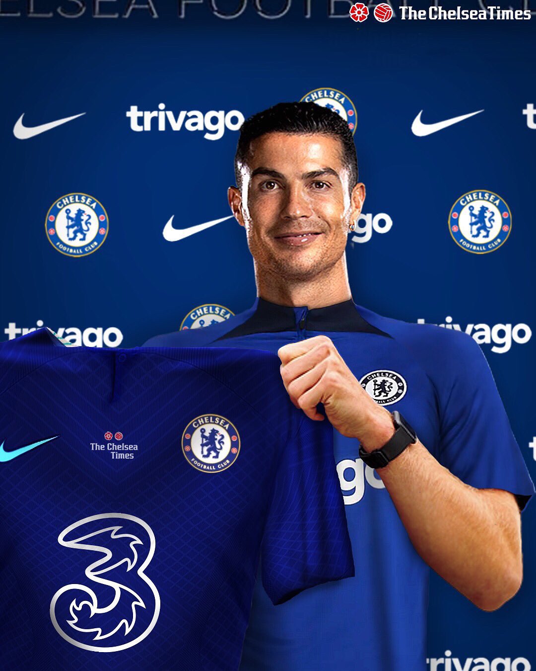 ronaldo in a chelsea shirt