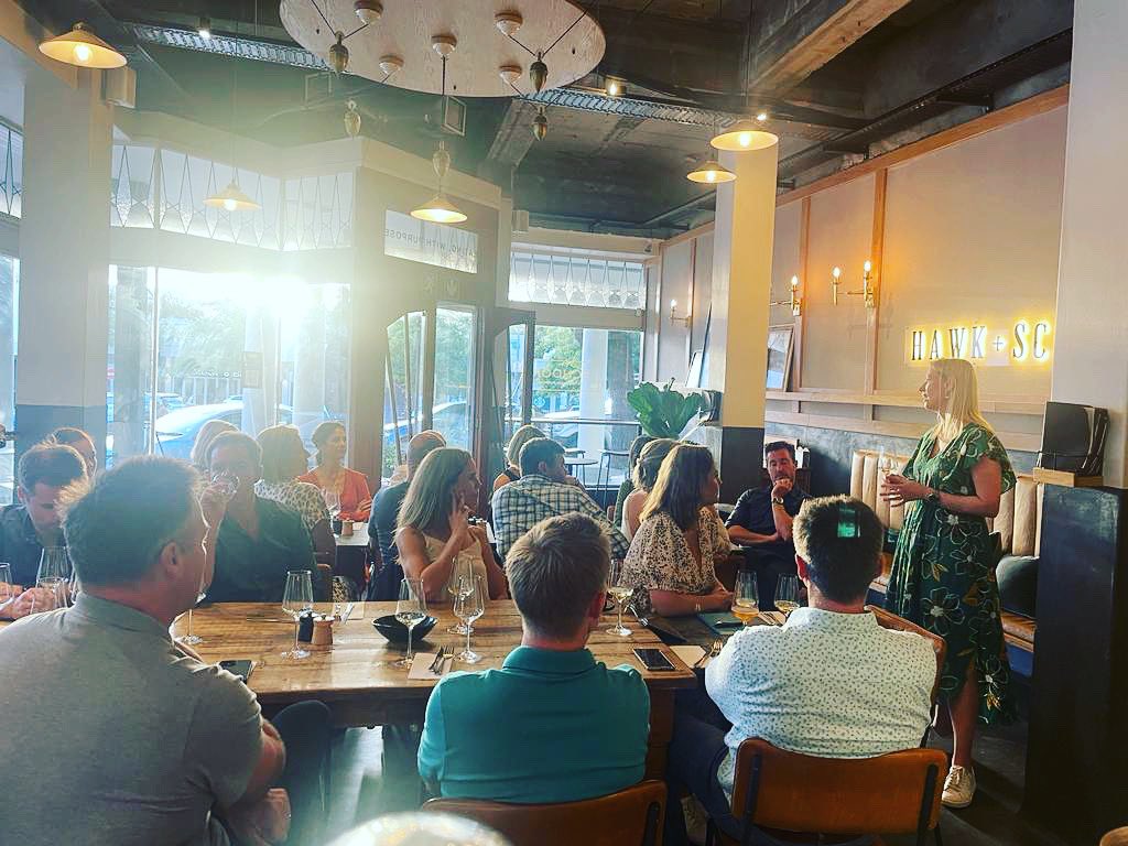 What a beautiful night! 

<a href="/hoganwines/">Jocelyn Hogan Wilson</a> Steak Night full house tonight. 

There is still very few tickets left for tomorrow night’s Steak Night with <a href="/survivorwines/">@survivorwines</a> - email us for last minute bookings 🥩🍷

#winebar #steak #steakdinner #wine #winetasting #stellenbosch #summer