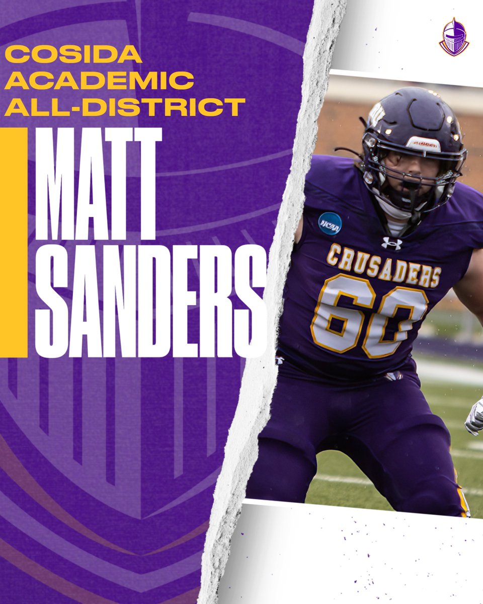 CruFootball's tweet photo. CONGRATS @mattsanders60 - CoSIDA Academic All-District Team! 

#gocru | #stac22 https://t.co/QHINzg2PRv