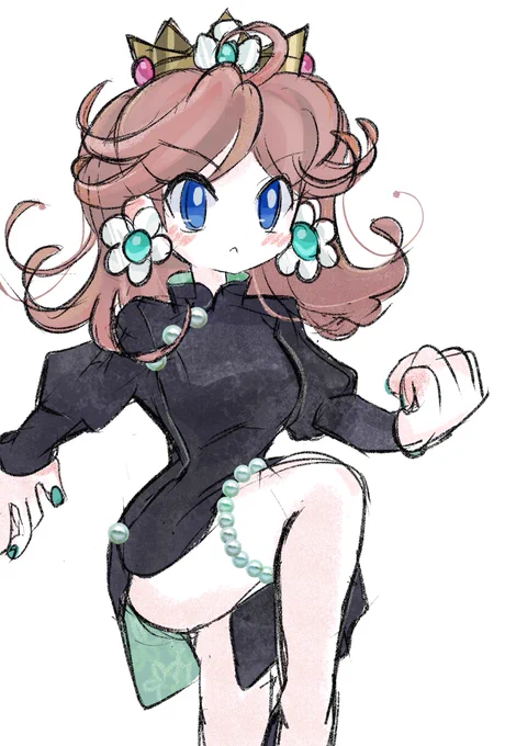 #PrincessDaisy #デイジー姫 #らくがき  #イラスト  #superMario チャイナドレス!!。 